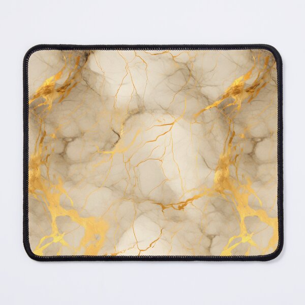 Item preview, White and Gold Seamless Repeating Marble Tile Pattern designed and sold by PeteRascal.