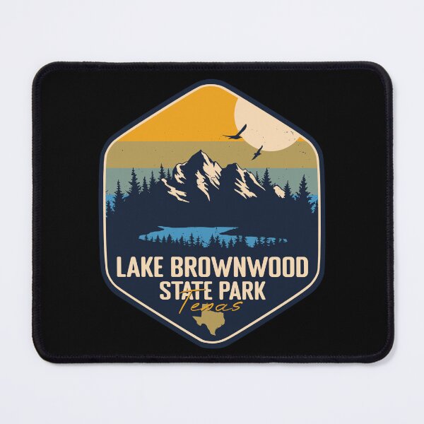 Item preview, Lake Brownwood State Park Texas Vacation TX Souvenir Retro Badge designed and sold by mountainfad.