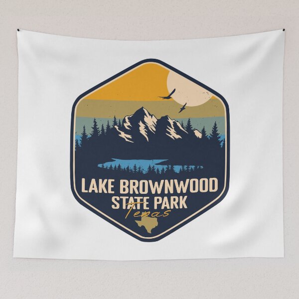 Item preview, Lake Brownwood State Park Texas Vacation TX Souvenir Retro Badge designed and sold by mountainfad.