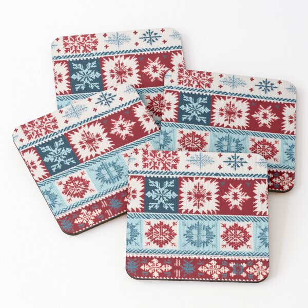 Item preview, Winter Patchwork with Christmas Snowflakes Pattern designed and sold by EvgeniiaSim.