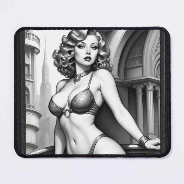 Item preview, Sophia Retro Age Pin Up Alluring Portrait Illustration AI Concept Art by Xzendor7 designed and sold by Xzendor7 Digital Art Creations.