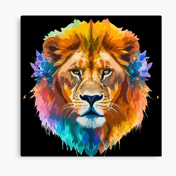 Lion For Children Pastel Chalk Drawing Canvas Print / Canvas Art