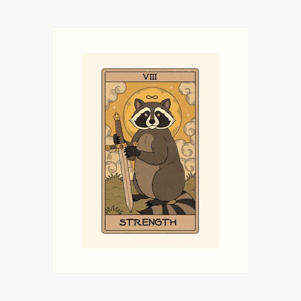 Item preview, Strength - Raccoons Tarot designed and sold by Thiago Corrêa.