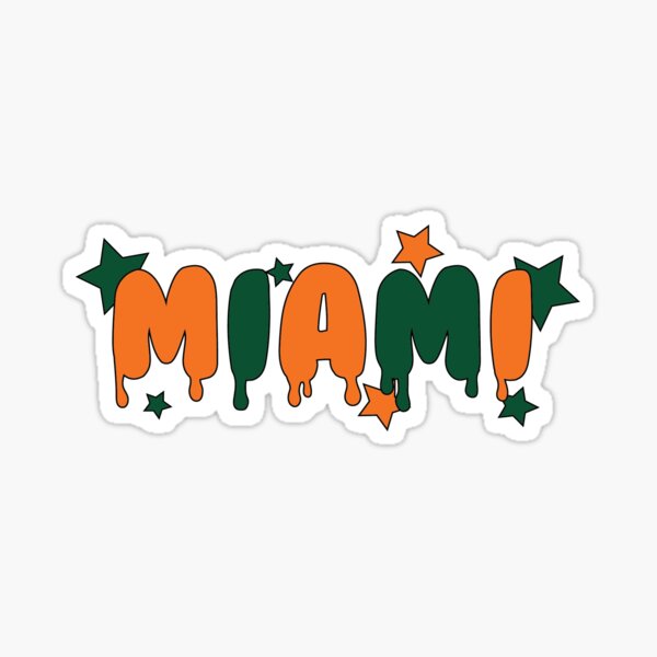 University of Miami Car Magnet Set - Game Day Dots - Stickers