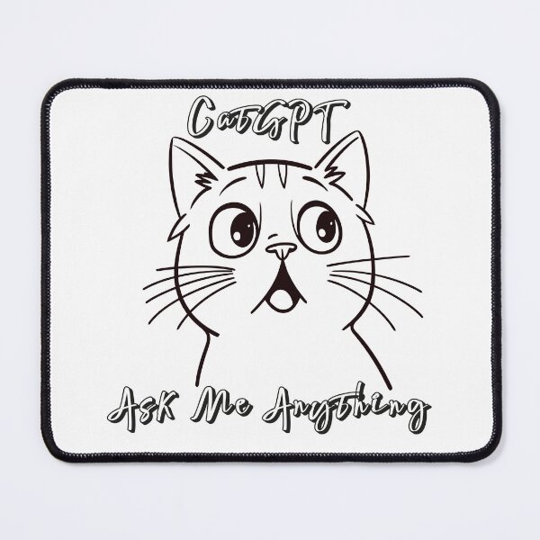 Item preview, Funny Cat Quote Black And White AI designed and sold by GumStickers.