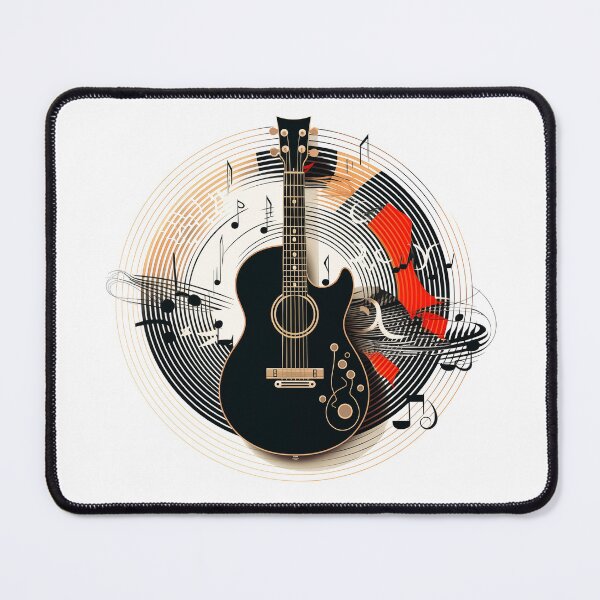 Item preview, Guitar with music notes designed and sold by Gilpro Designs.