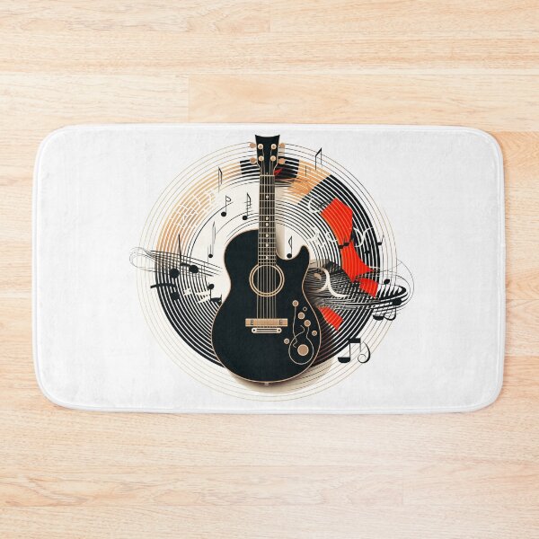 Item preview, Guitar with music notes designed and sold by Gilpro Designs.