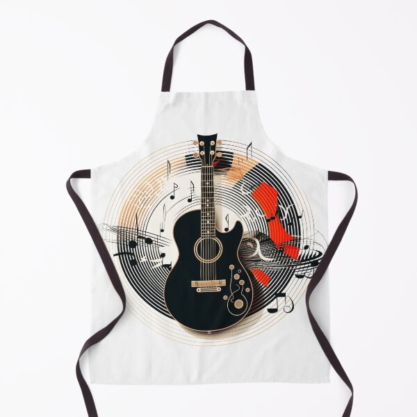 Item preview, Guitar with music notes designed and sold by Gilpro Designs.