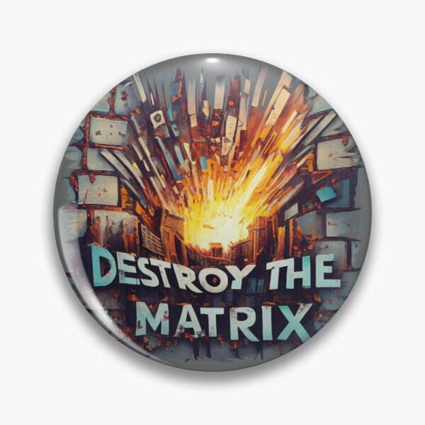 Item preview, Destroy the Matrix Text on Brick wall exploding designed and sold by BluedarkArt.
