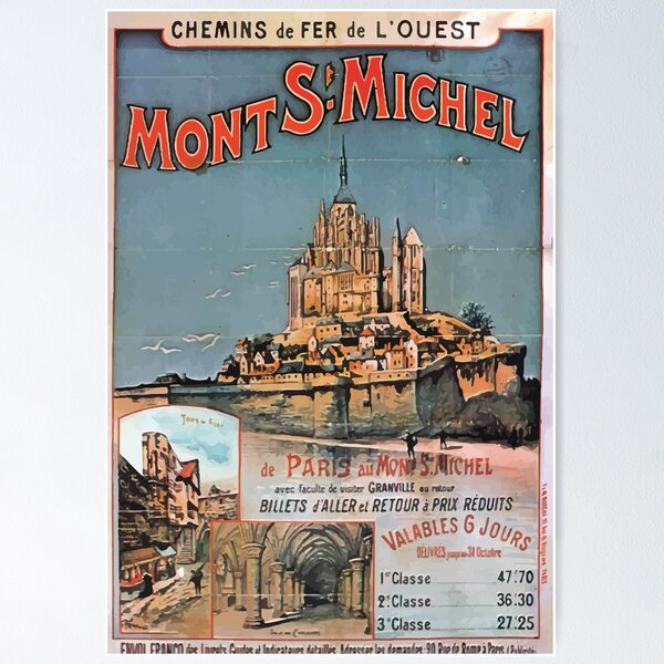 Item preview, Gustave Fraipont Affiche Ouest Mont St Michel designed and sold by wetdryvac.