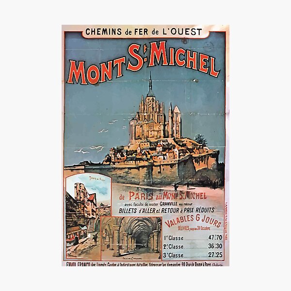 Item preview, Gustave Fraipont Affiche Ouest Mont St Michel designed and sold by wetdryvac.