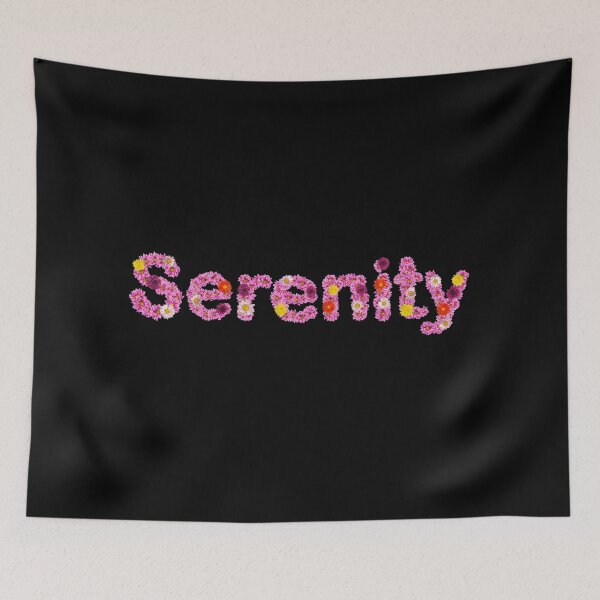 Item preview, Colorful Flowers Arranged to Spell “serenity” designed and sold by CJansuebsri.
