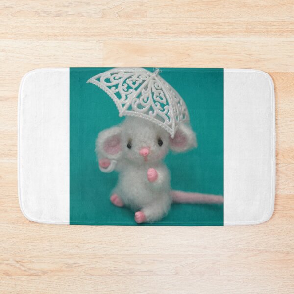 Item preview, WhIte cute fluffy mouse toy designed and sold by olena2552.