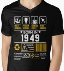 Birthday Gift Ideas - Born In 1949 V-Neck T-Shirt