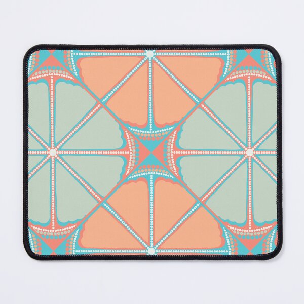 Item preview, Retro Citrus Sunset on Sea Dot Mandala Geo Tile designed and sold by Triplicate Limited.