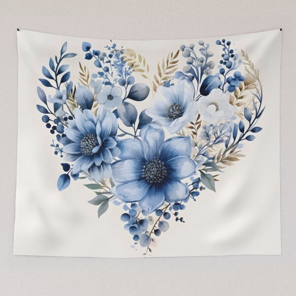 Item preview, winter flower arrangement in the shape of a heart designed and sold by dcrc.