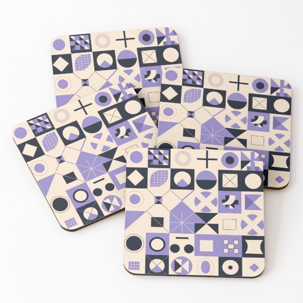 Item preview, 80's Inspired Purple Abstract Geometric Shapes designed and sold by CraftedRealm.