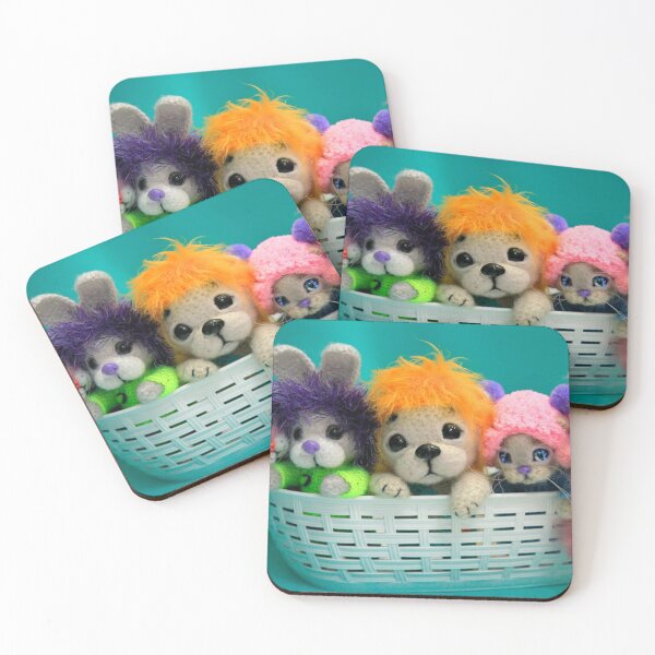 Item preview, Cute crocheted toys in white basket designed and sold by olena2552.