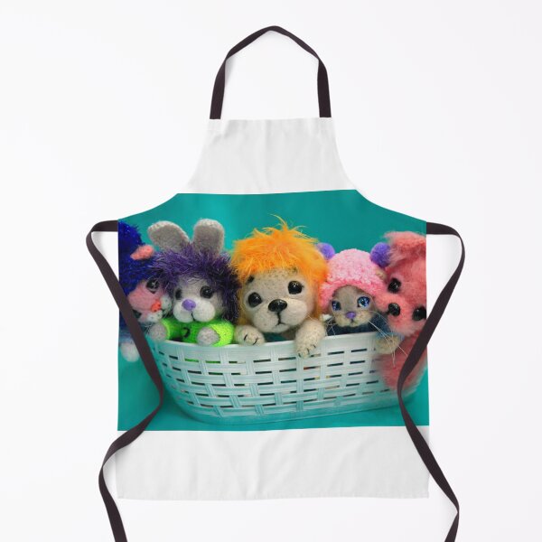 Item preview, Cute crocheted toys in white basket designed and sold by olena2552.