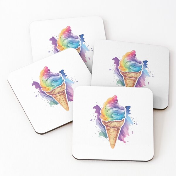 Item preview, Rainbow Ice Cream Shirt, Unisex Summer Vacation Graphic Tee designed and sold by chipmuckdesignn.