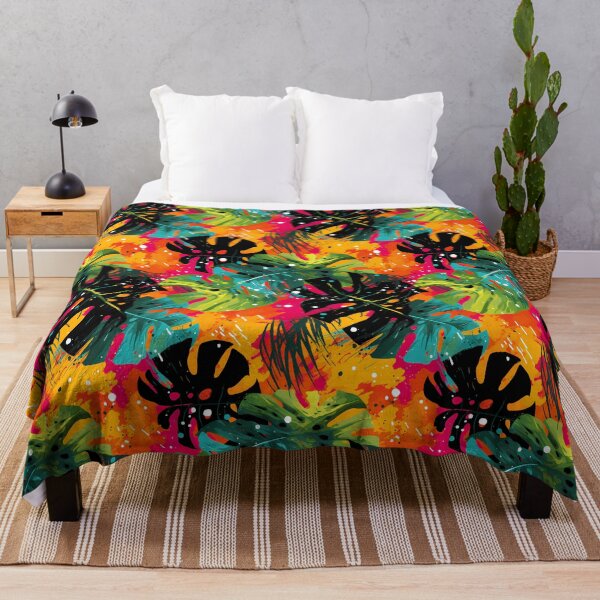 Item preview, Tropical Leaves on a Vibrant Background designed and sold by HisoTorDesign.
