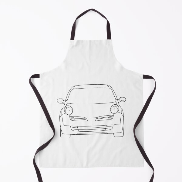 Item preview, Nissan Micra March K12 front black lined art designed and sold by EdimDesign.