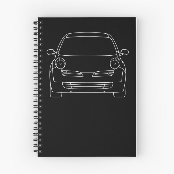 Item preview, Nissan Micra March K12 front white lined art designed and sold by EdimDesign.