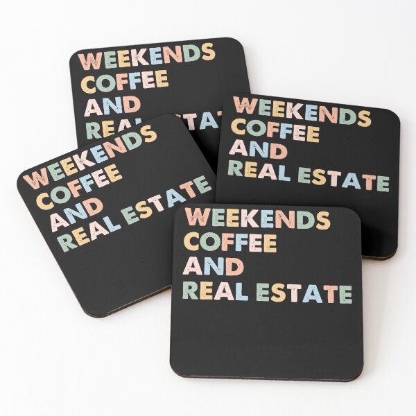 Item preview, Weekends Coffee And Real Estate Funny Realtor Coffee Lover Saying designed and sold by NovaPixelArtCo.