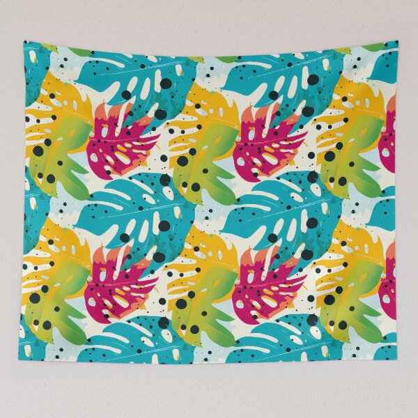 Item preview, Tropical Leaves Seamless Pattern with Vibrant Colors designed and sold by HisoTorDesign.
