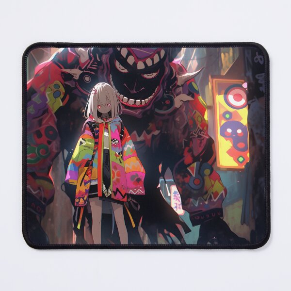 Item preview, Anime monster in Chinese alley with anime colorful girl art designed and sold by TheArtistOf2022.