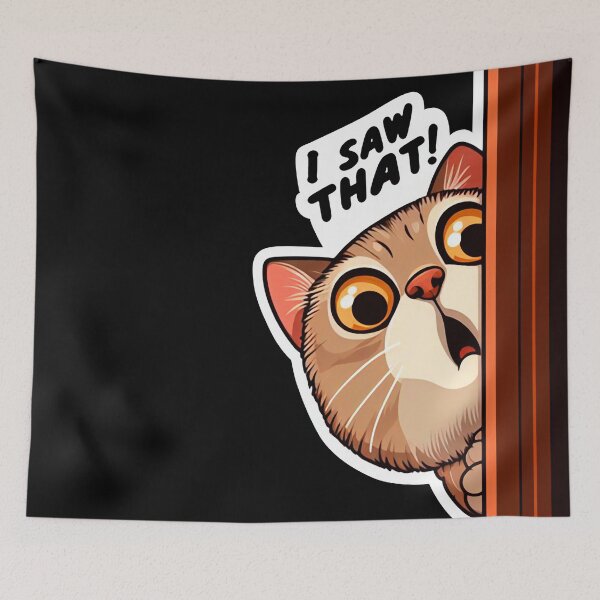 Item preview, I SAW THAT meme Tabby Cat designed and sold by plushism.