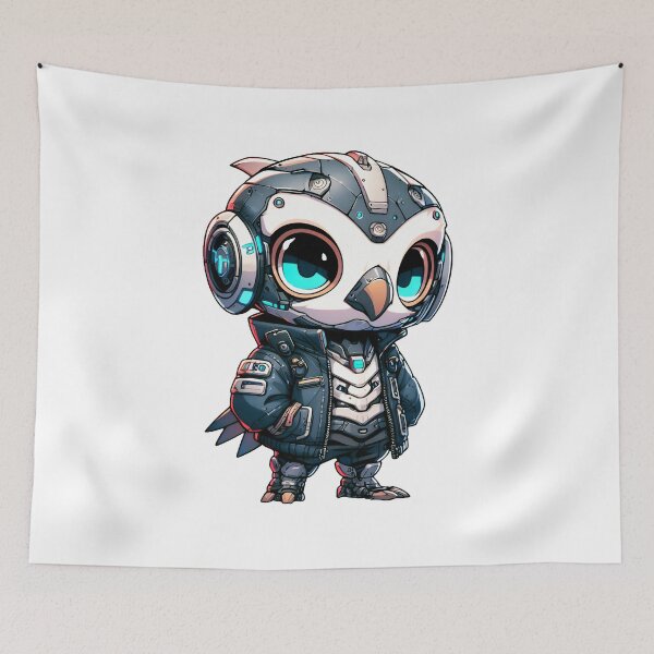Item preview, Cute Cyberpunk Robot Falcon! designed and sold by kukamatsu.