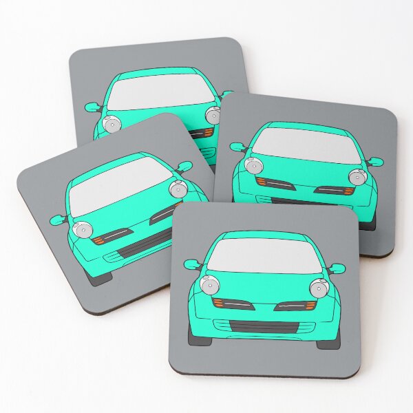 Item preview, Nissan Micra March K12 front colored neon green designed and sold by EdimDesign.
