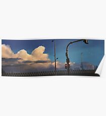 landscape with red Poster