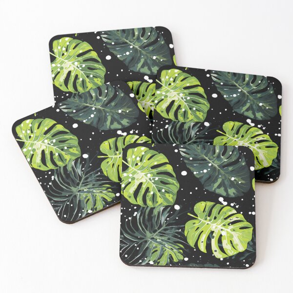 Item preview, Tropical Leaves Abstract Background with Black and White designed and sold by HisoTorDesign.