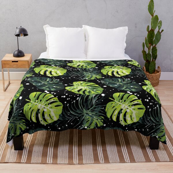 Item preview, Tropical Leaves Abstract Background with Black and White designed and sold by HisoTorDesign.