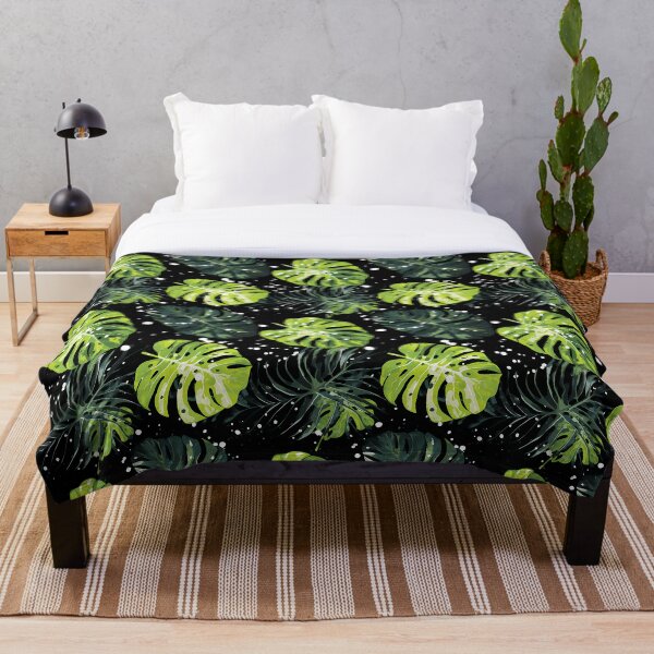 Item preview, Tropical Leaves Abstract Background with Black and White designed and sold by HisoTorDesign.