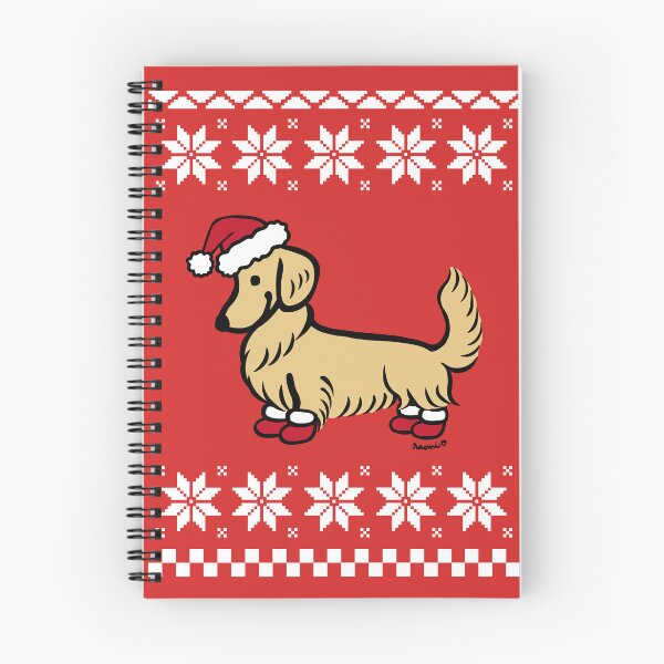 Item preview, Longhaired Cream Dachshund Santa designed and sold by HappyLabradors.