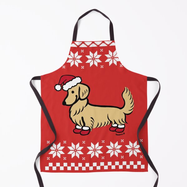 Item preview, Longhaired Cream Dachshund Santa designed and sold by HappyLabradors.