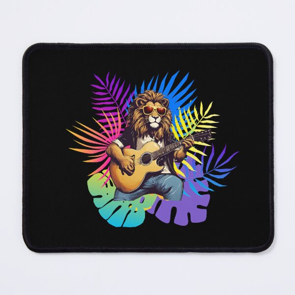 Item preview, COOL GUITARIST LION - guitarist lion - rock lion - wild musician designed and sold by Musicians-world.
