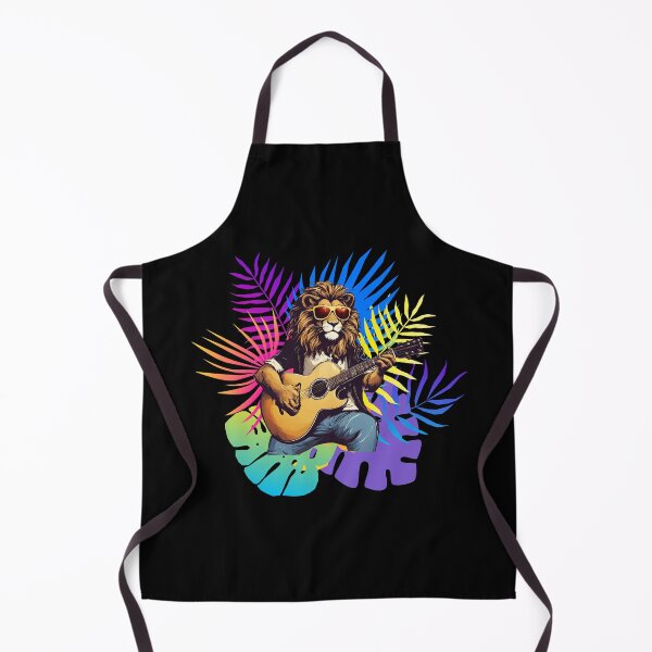 Item preview, COOL GUITARIST LION - guitarist lion - rock lion - wild musician designed and sold by Musicians-world.
