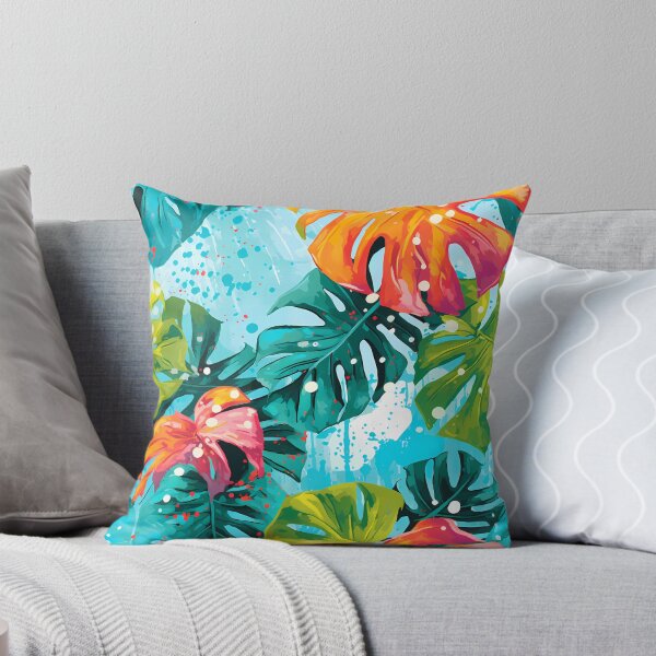 Item preview, Tropical Leaves and Flowers Seamless Pattern designed and sold by HisoTorDesign.