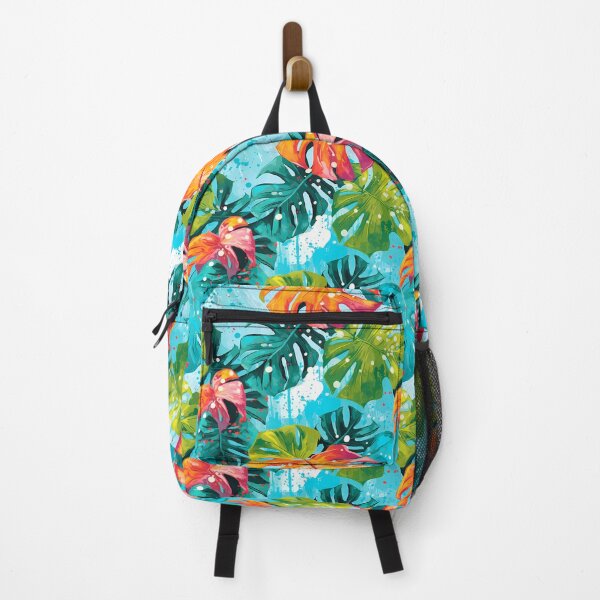 Item preview, Tropical Leaves and Flowers Seamless Pattern designed and sold by HisoTorDesign.