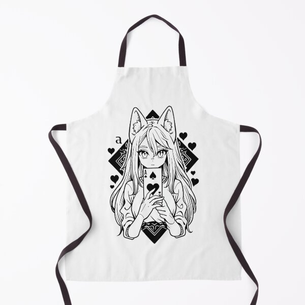 Item preview, Cat Eared Girl Holding Ace of Heart Card designed and sold by Shinzomaru.