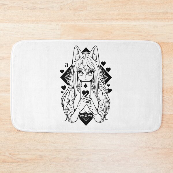 Item preview, Cat Eared Girl Holding Ace of Heart Card designed and sold by Shinzomaru.