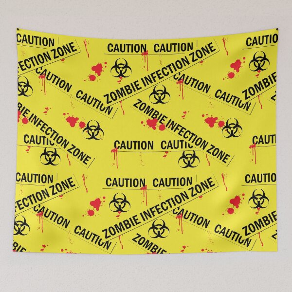 Item preview, Zombie Infection Zone Caution Tape designed and sold by HotHibiscus.