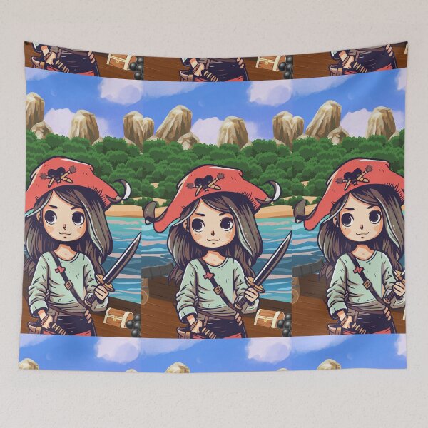 Item preview, pirate anime girl, anime cute designed and sold by metacollection.