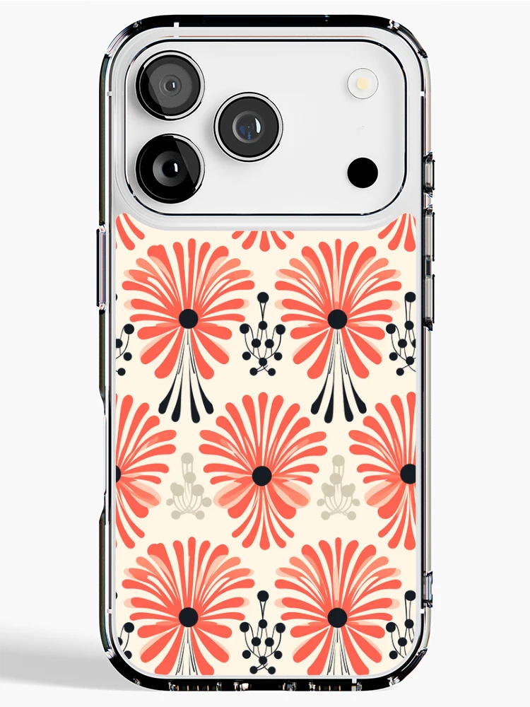 Thumbnail 1 of 5, iPhone Case, Abstract Modern Flower Pattern designed and sold by ReverseBleach.