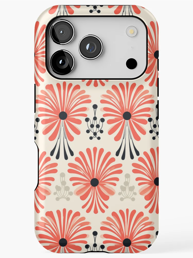 Thumbnail 1 of 4, iPhone Case, Abstract Modern Flower Pattern designed and sold by ReverseBleach.