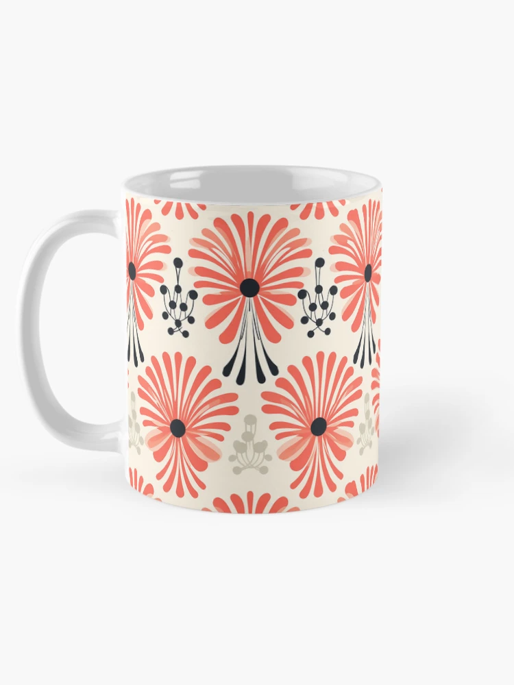 Thumbnail 5 of 6, Coffee Mug, Abstract Modern Flower Pattern designed and sold by ReverseBleach.